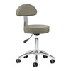 Rollhocker Höhenverstellbar mit Lehne AM-304 Grau