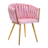 Stuhl Höhenverstellbar mit Lehne 4Rico QS-GW06G Samt Rosa