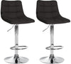 2er-Set Barhocker 107 Stoff Schwarz