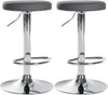 2er-Set Barhocker 109 Kunstleder Grau