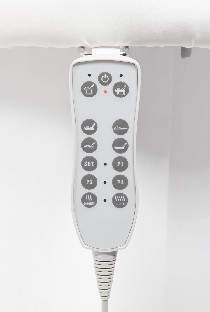 Massageliege Elektrisch Keid mit Heizung Weiß