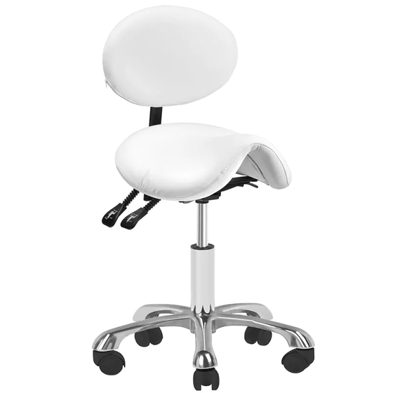 Sattelhocker Höhenverstellbar mit Lehne 1025 Giovanni Weiß