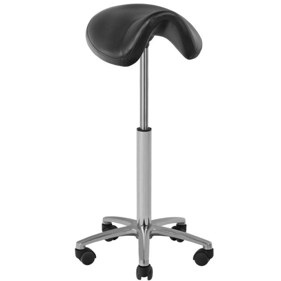 Sattelhocker Höhenverstellbar 001B Hoch Schwarz