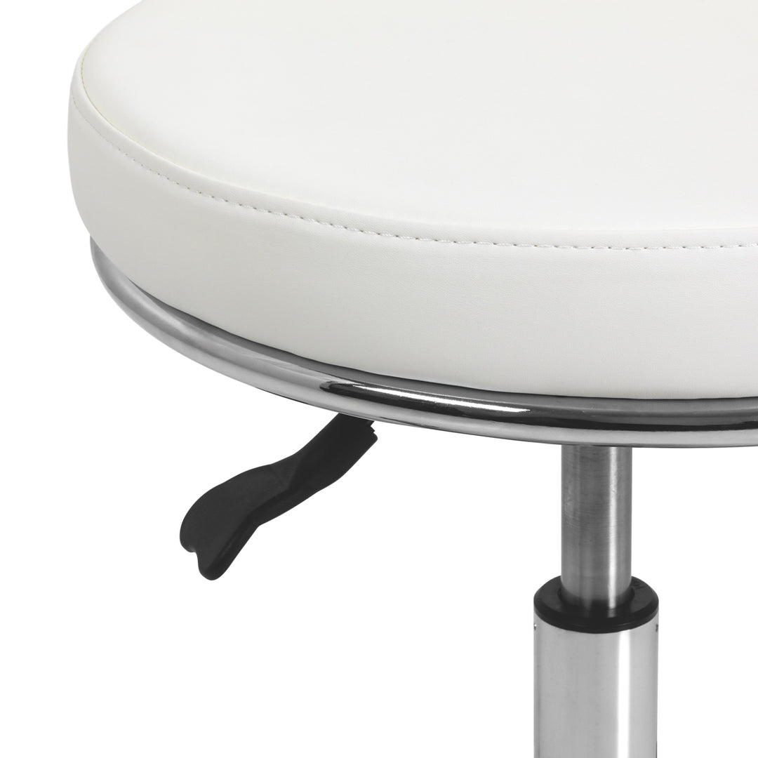 Rollhocker Höhenverstellbar mit Lehne 9266 Weiß - Bild 6