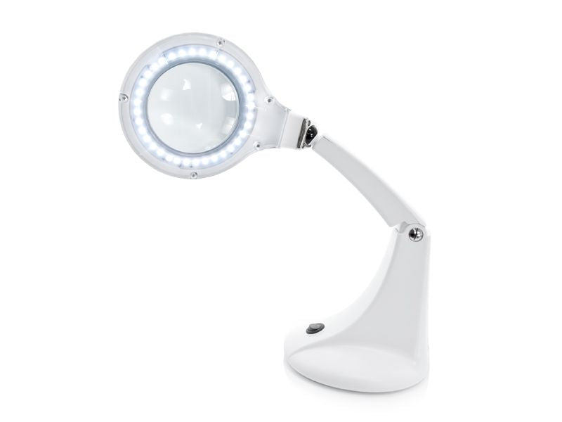 Lupenleuchte Elegante Mini 30 SMD-LED 5D mit Ständer Weiß 3