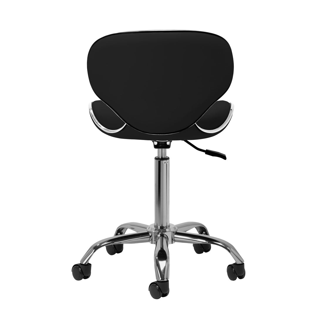 Rollhocker Höhenverstellbar mit Lehne Gabbiano Q-4599 Schwarz - Bild 4