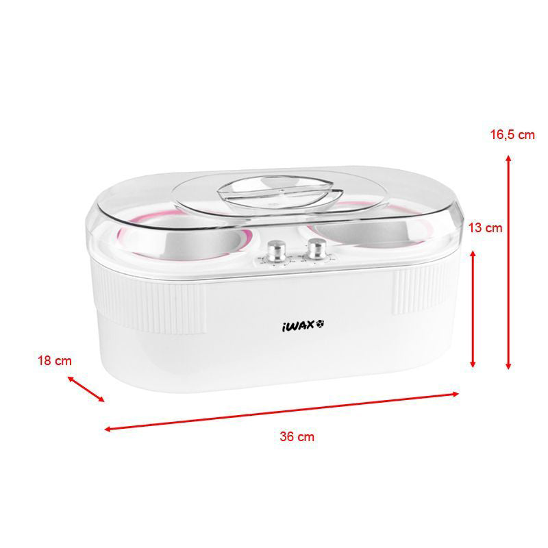 Wachswärmer Dose iWax 2in1 400ml + 800ml 400W Weiß - Bild 4