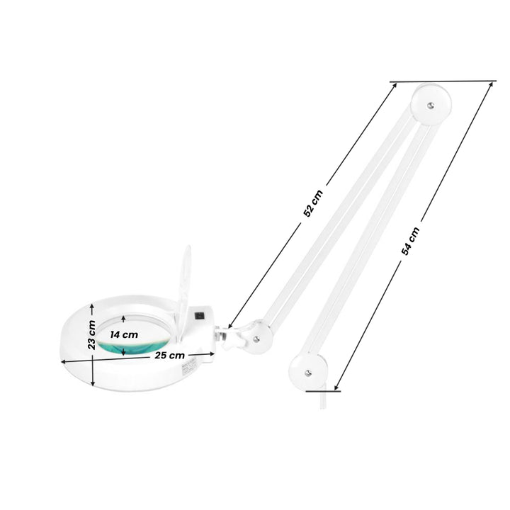Lupenleuchte LED S4 5D mit Standfuß Weiß 4