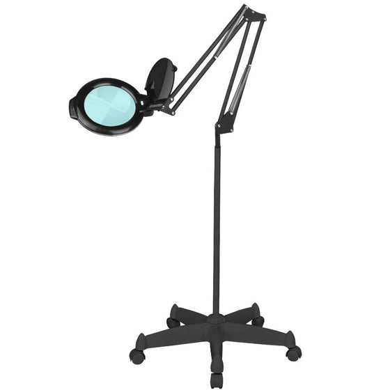 Lupenlampe LED SMD 5D mit Standfuß Glow Moonlight 8013 Schwarz