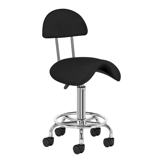 Sattelhocker mit Lehne 6001 Schwarz
