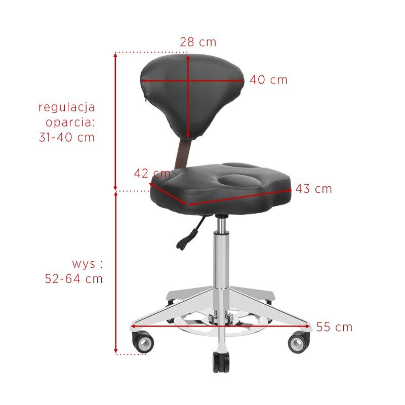 Rollhocker Azzurro 156F Weiß 4