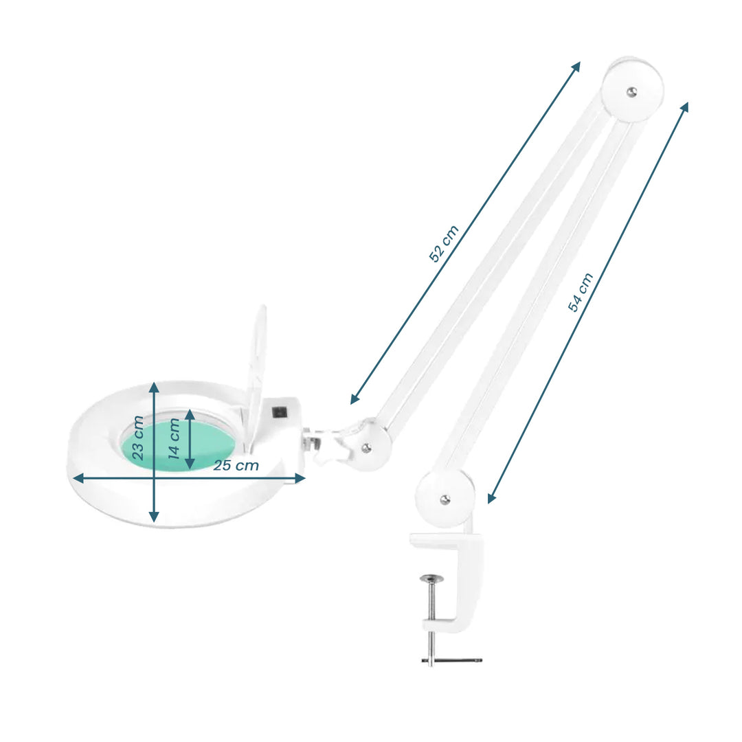 Lupenlampe LED 5D mit Schraubklemme S5 Weiß - Bild 6