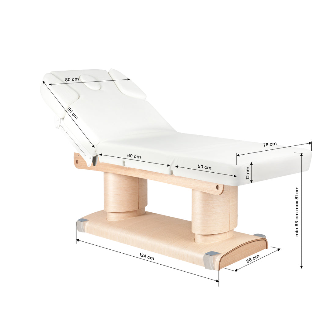 Massageliege Elektrisch Azzurro 838 Weiß Beheizt - Bild 9