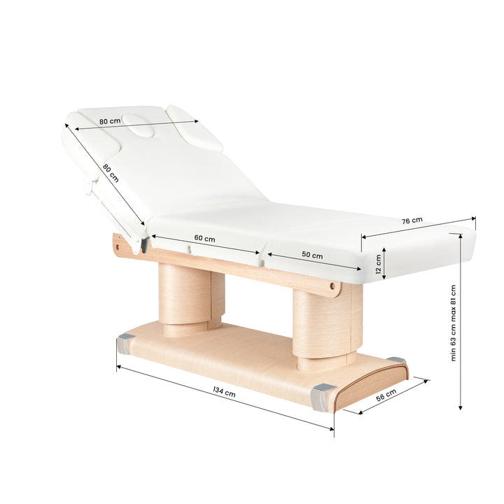 Massageliege Elektrisch Azzurro 838 Weiß Beheizt - Bild 9