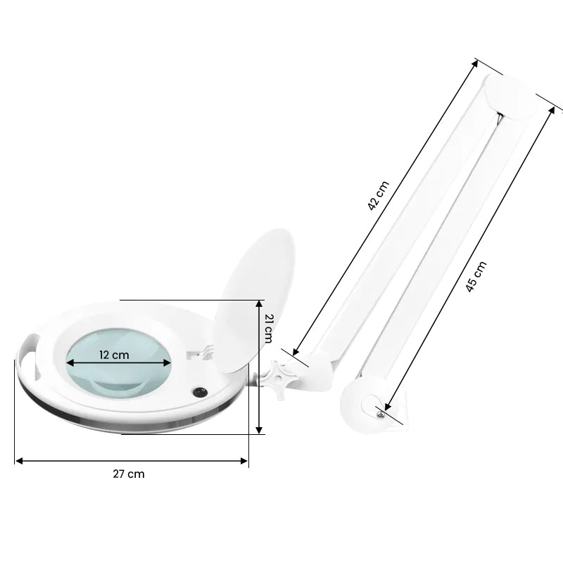 Lupenlampe LED 60 SMD 5D mit Schraubklemme Elegante 6027 Weiß - Bild 4