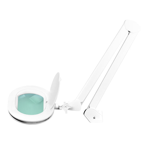 Lupenlampe LED 60 SMD 5D mit Schraubklemme Einstellbare Lichtstärke Elegante 6028 Weiß