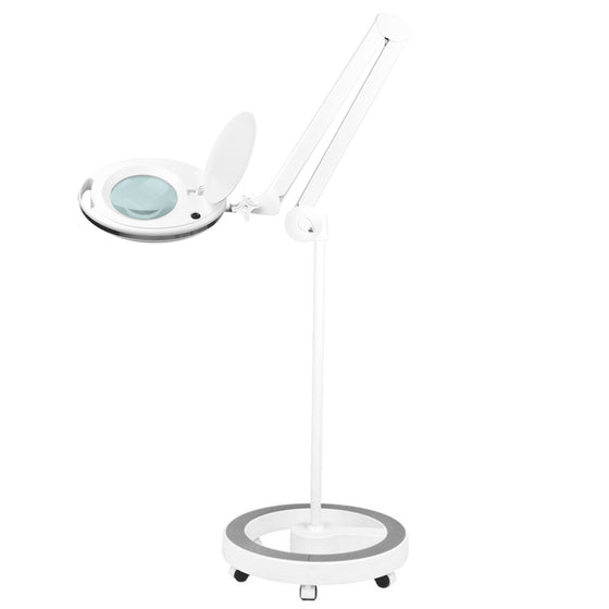 Lupenlampe LED 60 SMD 5D mit Standfuß Elegante 6027 Weiß
