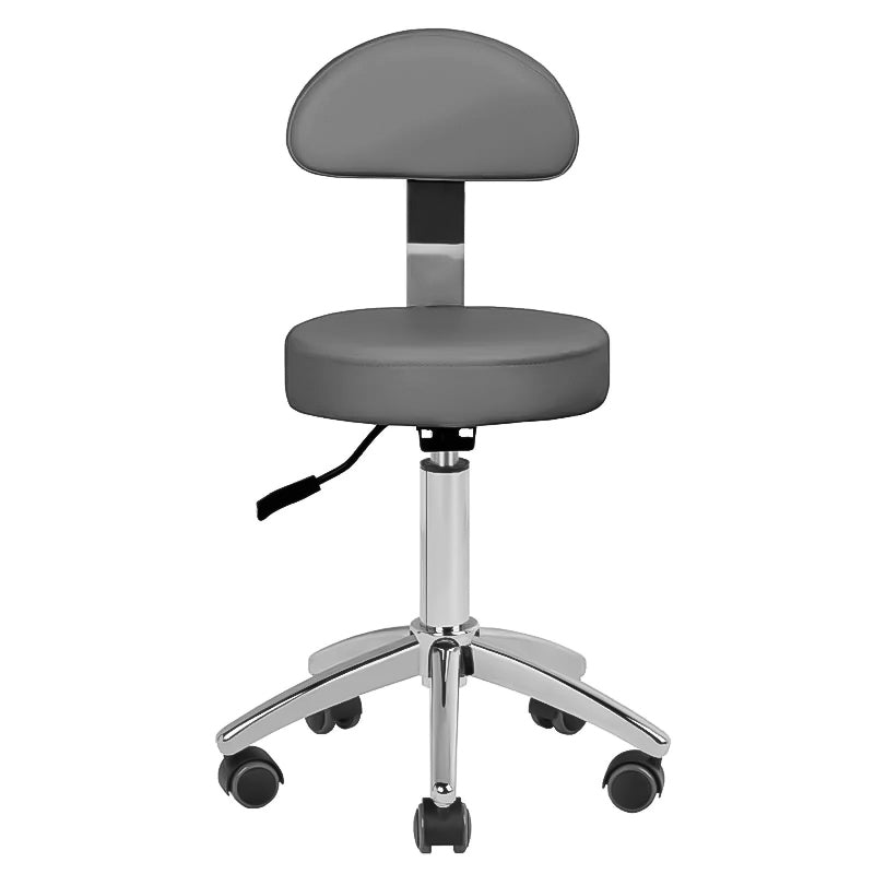 Rollhocker Höhenverstellbar mit Lehne AM-304 Grau - Bild 2