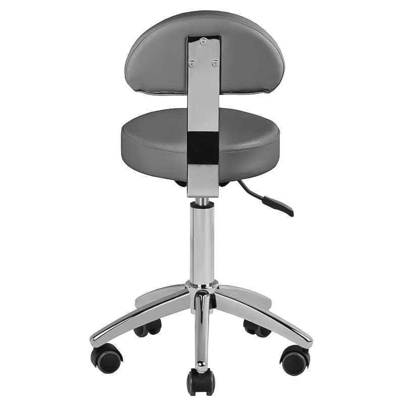 Rollhocker Höhenverstellbar mit Lehne AM-304 Grau - Bild 3