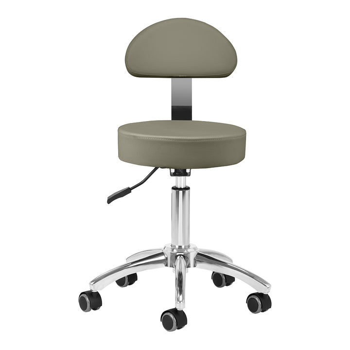 Rollhocker Höhenverstellbar mit Lehne AM-304 Grau - Bild 3