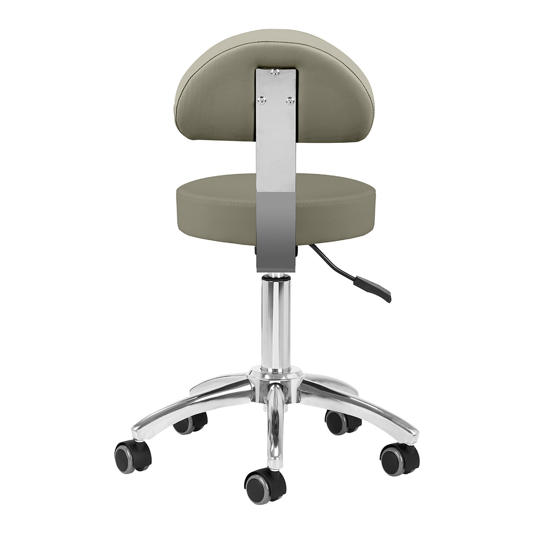 Rollhocker Höhenverstellbar mit Lehne AM-304 Grau - Bild 4