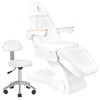 Elektrische Kosmetikliege Sillon Lux 273B 3 Motoren mit Hocker Weiß