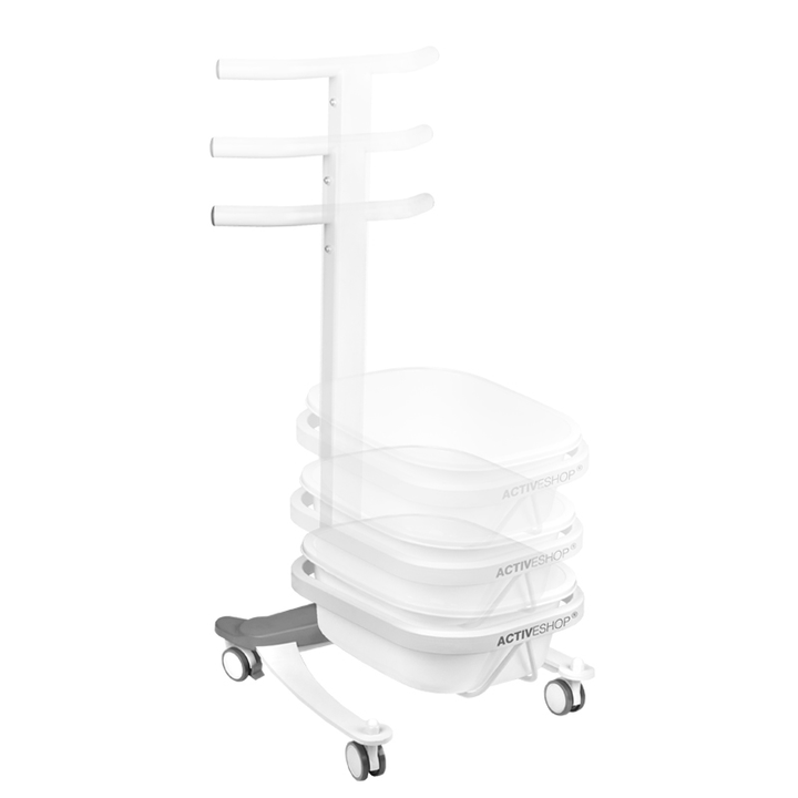 Fußbadewanne Pediküre Comfort auf Rollen mit Liftfunktion Weiß - Bild 4