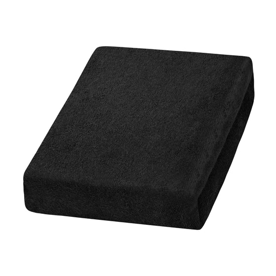 Bezug für Kosmetik- und Massageliege Terry 190 x 60 cm Schwarz