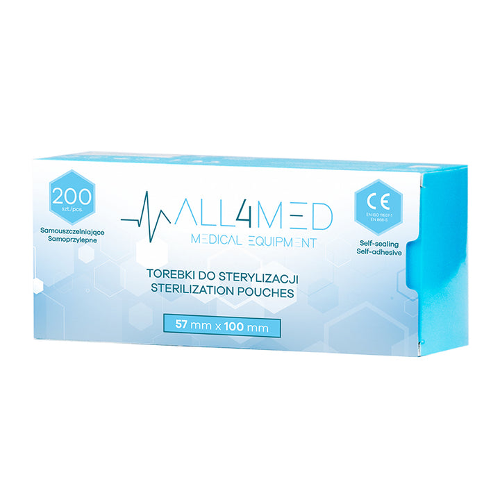 All4Med Sterilisationsbeutel für Autoklaven 57 × 105 mm – 200 Stück 2