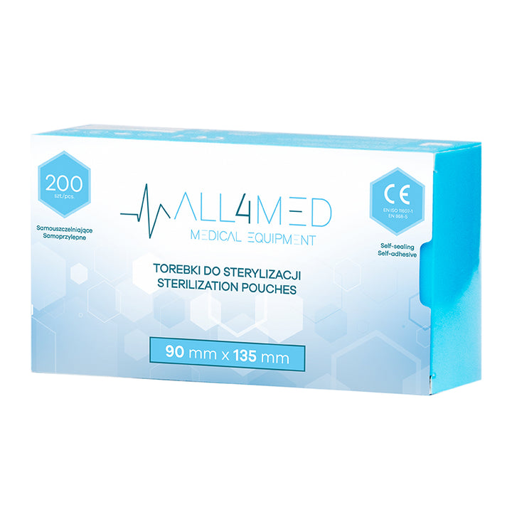 All4Med Sterilisationsbeutel für Autoklaven 90 × 135 mm – 200 Stück 2