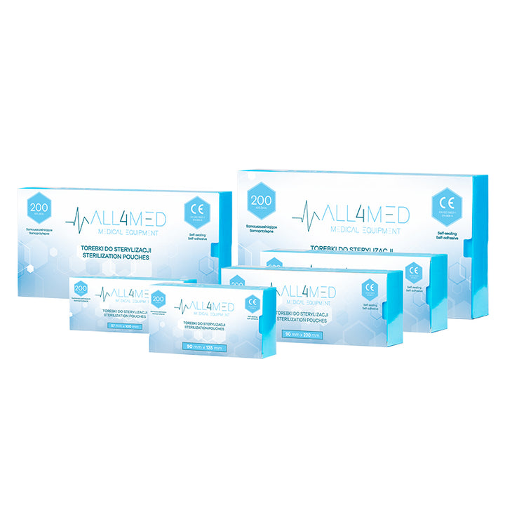 All4Med Sterilisationsbeutel für Autoklaven 90 × 135 mm – 200 Stück 4
