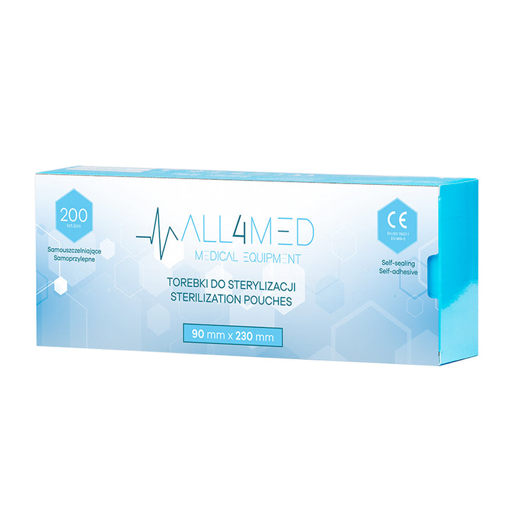 All4Med Sterilisationsbeutel für Autoklaven 90 × 230 mm – 200 Stück 2