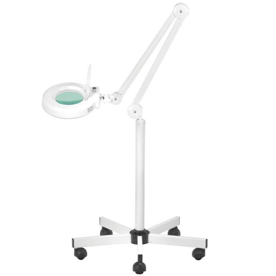 Lupenlampe LED 5D mit Standfuß Einstellbare Lichtstärke S5 Weiß