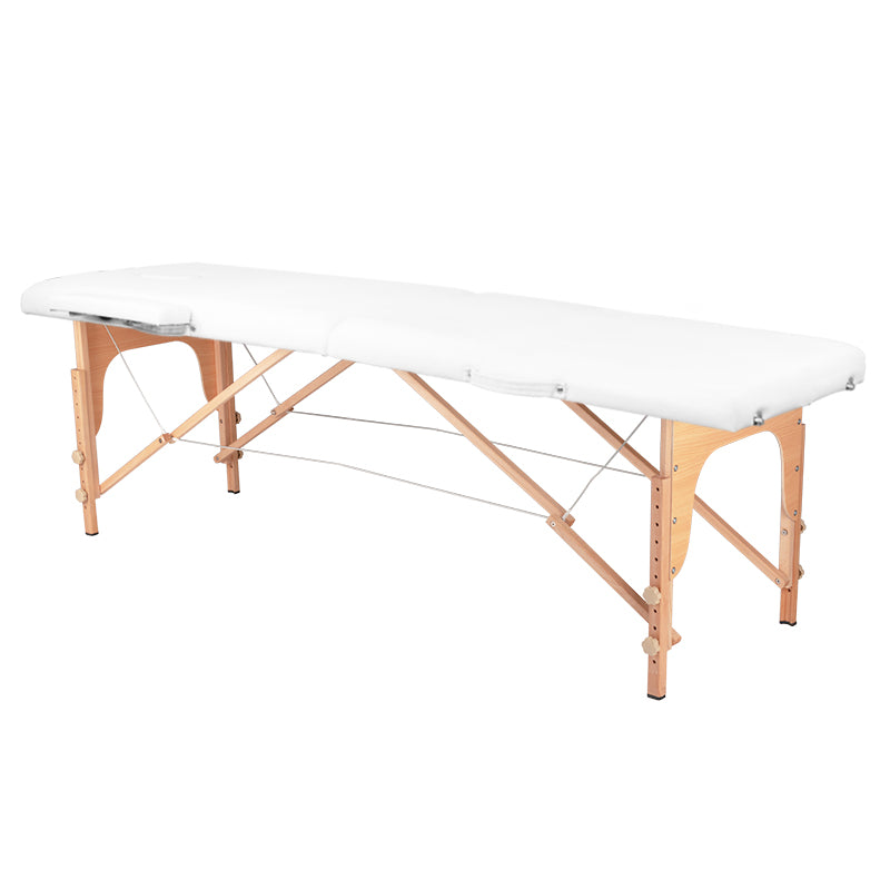 Massageliege Klappbar Komfort Activ Fizjo 2 Zonen Holz Weiß 1