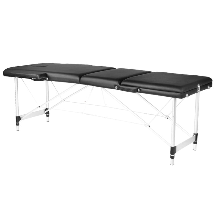 Massageliege Klappbar Komfort Activ Fizjo 3 Zonen Aluminium Schwarz 1