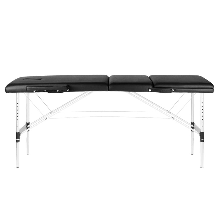 Massageliege Klappbar Komfort Activ Fizjo 3 Zonen Aluminium Schwarz 4