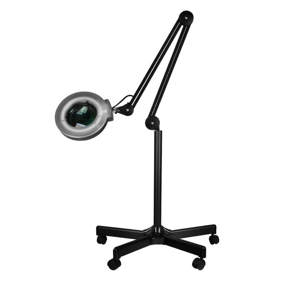 Lupenlampe LED 5D mit Standfuß Einstellbare Lichtstärke S5 Schwarz