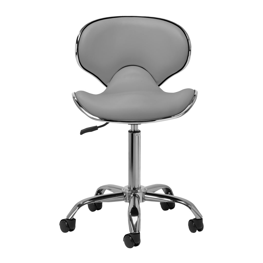 Rollhocker Höhenverstellbar mit Lehne Gabbiano Q-4599 Grau - Bild 3