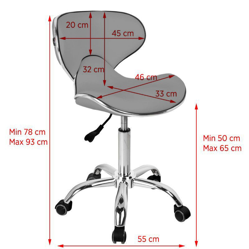 Rollhocker Gabbiano Q-4599 Grau 2