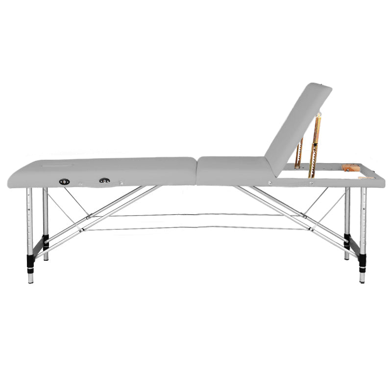Massageliege Klappbar Aluminium Balance 3 Zonen Grau - Bild 2