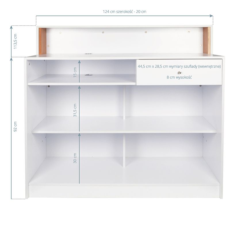 Empfangstheke Gabbiano Pearl Weiß - Bild 3