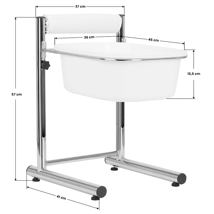 Fußbadewanne Pediküre Höhenverstellbar Chrom - Bild 7
