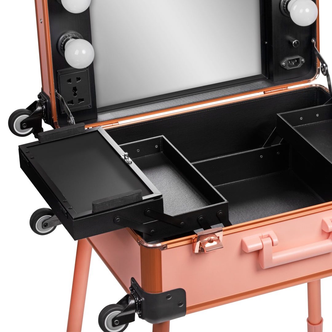 Schminkkoffer Mobile Station T-27 mit Beleuchtetem Spiegel Roségold - Bild 5