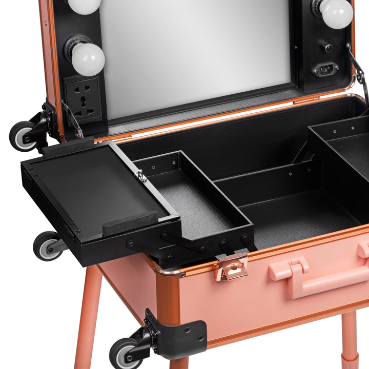 Schminkkoffer Mobile Station T-27 mit Beleuchtetem Spiegel Roségold - Bild 5