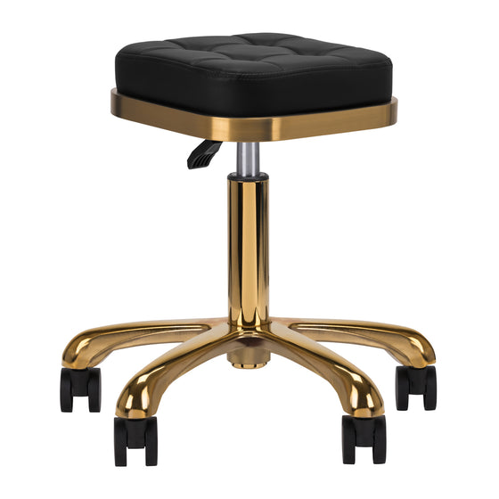 Rollhocker Höhenverstellbar M-1645 Gold Schwarz