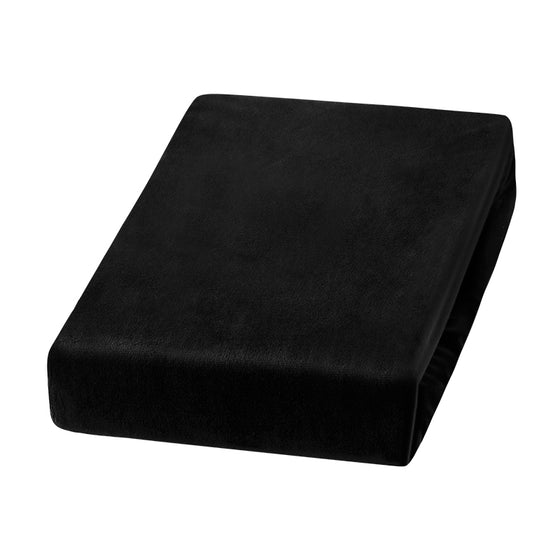 Stuhlhusse Samt Schwarz