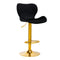 Barhocker QS-B15 Samt Gold Schwarz