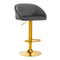 Barhocker QS-B16G Samt Gold Grau