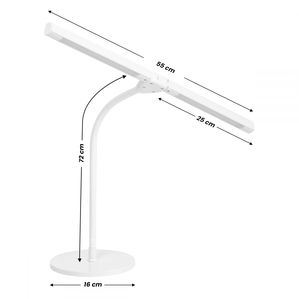 Tischlampe Kosmetik LED mit einstellbarer Lichtintensität Glow 6020 Weiß - Bild 8