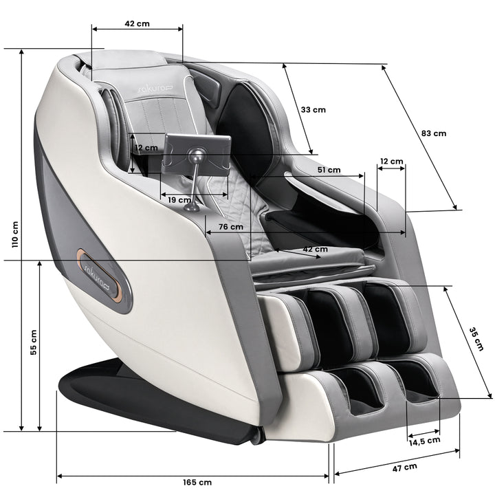 Massagesessel Elektrisch Sakura Comfort Plus 806 Grau - Bild 18